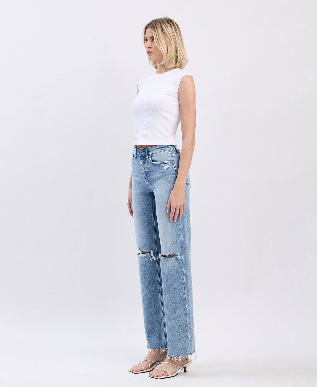 Glorietta High Rise Slim Wide Jeans