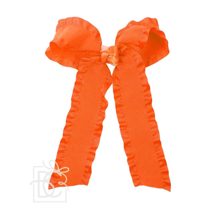 Double Ruffle Tail Bow on Alligator Clip