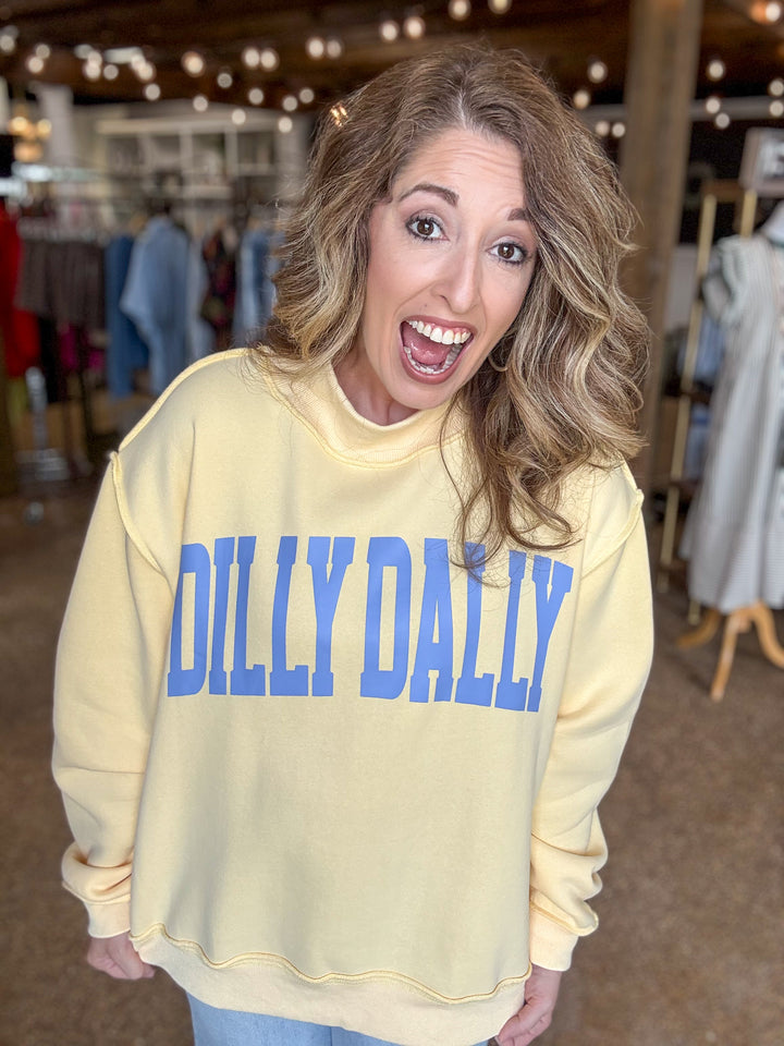 DILLYDALLY Mockneck Sweatshirt