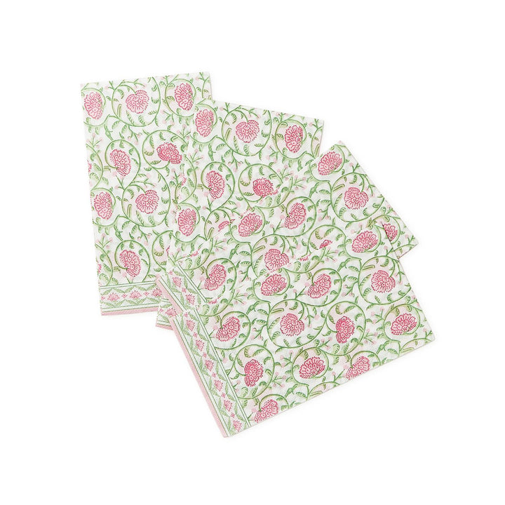 Floral Block Print 3-Ply Paper Dinner Napkin