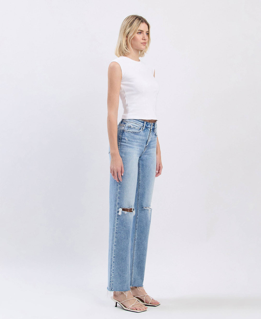 Glorietta High Rise Slim Wide Jeans