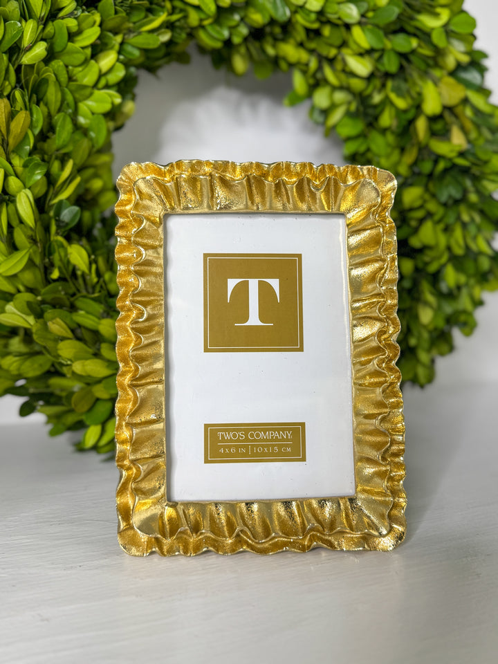 Gold Ruffles Photo Frame