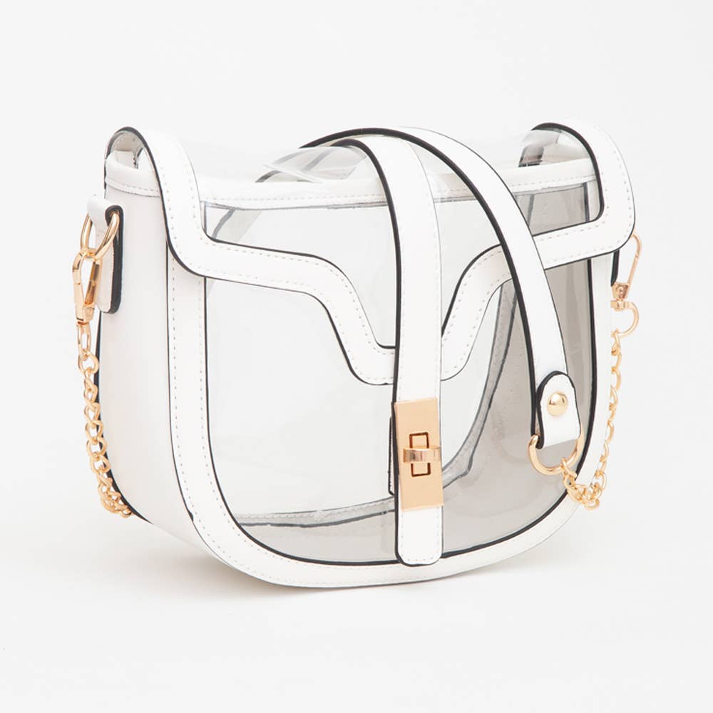 Clear Transparent Saddle Bag