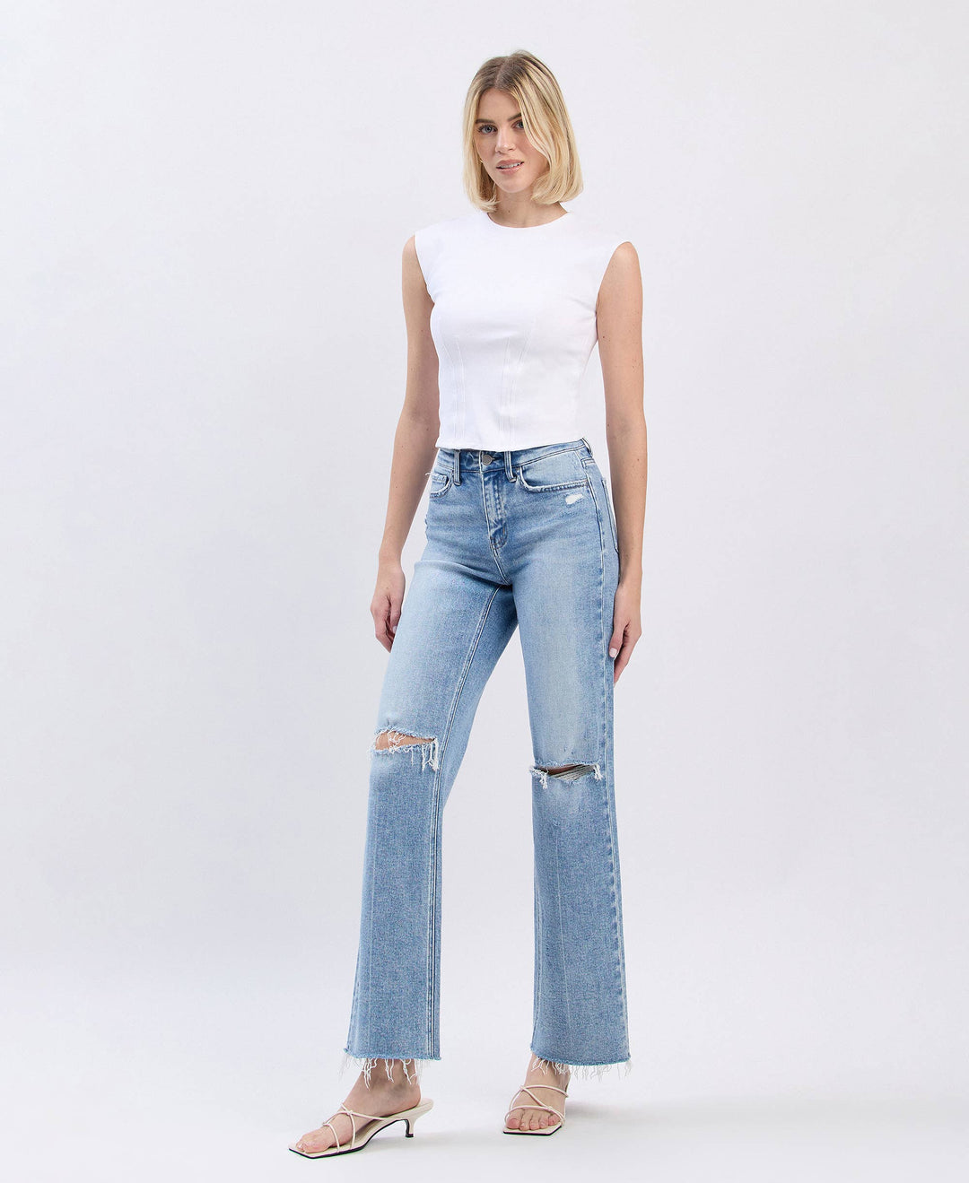 Glorietta High Rise Slim Wide Jeans