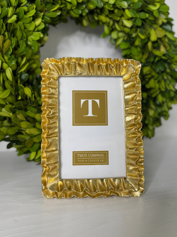 Gold Ruffles Photo Frame