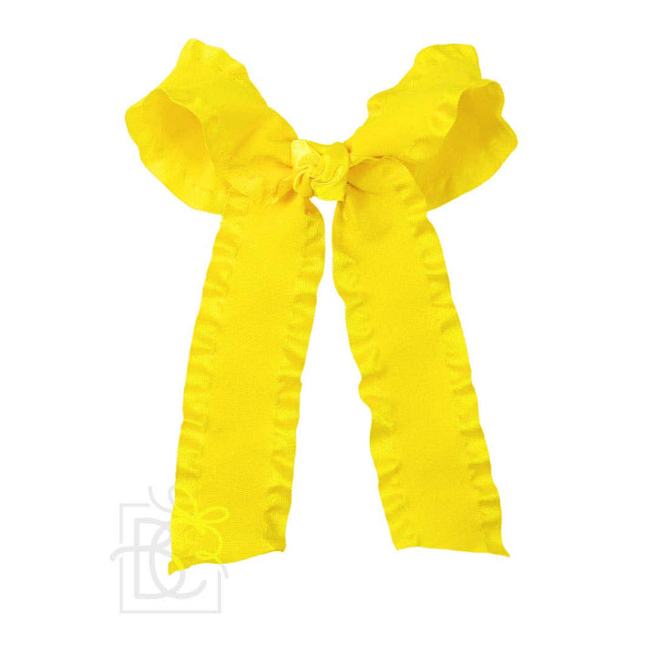 Double Ruffle Tail Bow on Alligator Clip