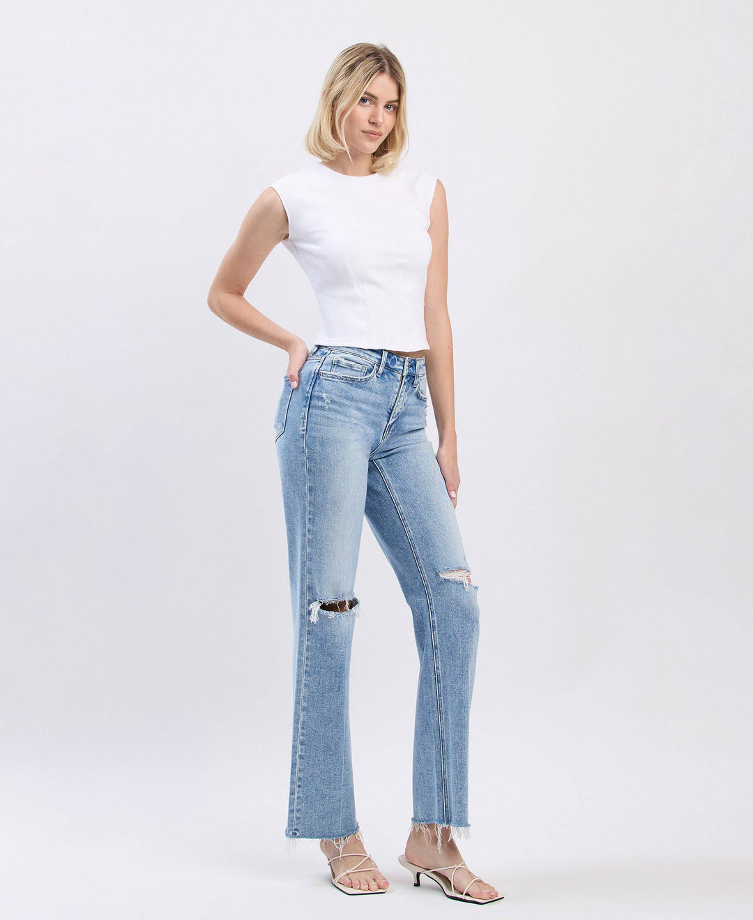 Glorietta High Rise Slim Wide Jeans