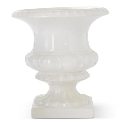 Glossy White Glazed Ceramic Urn